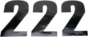 Vinyl race numbers - black 6" # 2