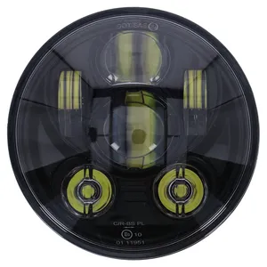 Faro LED brillante de 5-3/4". Negro