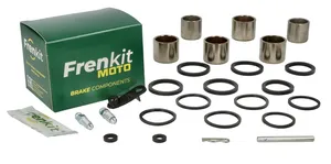 Vista frontal del superkit de recambios para motocicleta