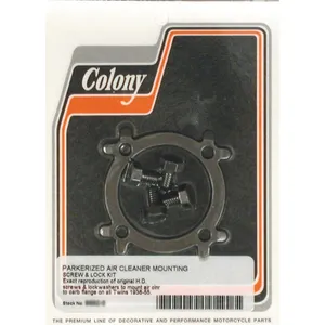 Colony, kit de tornillo y bloqueo de montaje de filtro de aire Linkert. Negro