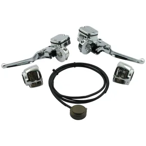 Kit de conversión de embrague hidráulico para manillar. Cromado