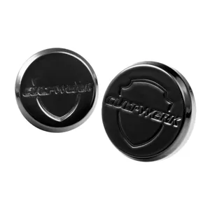Cult-Werk, juego de cubiertas del eje delantero. Negro brillante. Logo