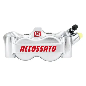 Pinza de freno radial Monoblock derecha Accossato de 100mm. Plateada