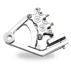 PM, Pinza/soporte trasero de una pieza de 4 pistones. Cromado