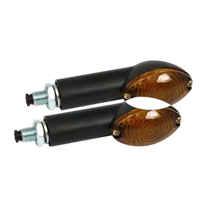 Intermitentes mini Cateye con vástago de 40mm, negros con lente oscuro