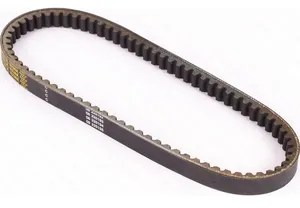 Correa de transmisión negra para motocicleta vista lateral