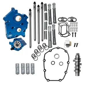 Kit de árbol de levas S&S, transmisión por cadena M8 HPT542. Refrigeración por aceite. Cromado