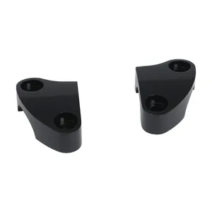 Juego de abrazadera superior de manubrio. Negro, liso
