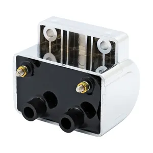 Bobina de encendido estilo OEM tardío. 12v, 5 ohm. Cromo