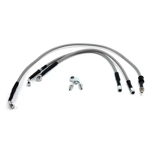 Manguera de freno MCS by Goodridge delantera, acero inoxidable con recubrimiento transparente