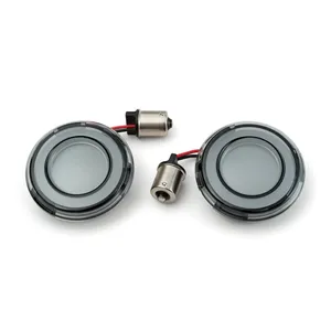 Kuryakyn, juego de insertos para luz intermitente trasera LED Tracer, lente ahumada