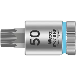 Bit de vaso Torx® Wera Zyklop 3/8" TX50 con función de sujeción