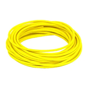 Cable clásico cubierto de tela, rollo de 25 pies. Amarillo