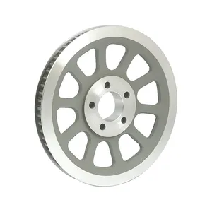Polea de rueda estilo OEM reproducción 66t, correa de 20mm. Plateado