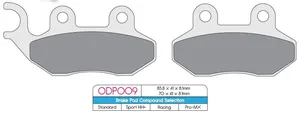 Juego de pastillas de freno orgánicas marca ODP para motocicleta