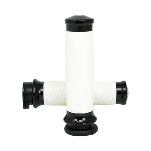 Empuñaduras Avon Custom Contour anodizadas en negro/blanco