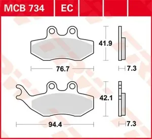 Juego de pastillas de freno cerámicas EC Series para motocicleta