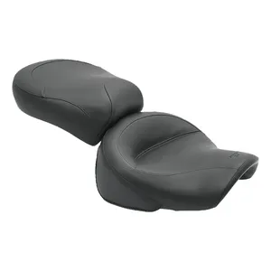 Sillín vintage touring de 2 plazas Mustang negro liso