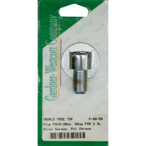 GW, kit de tornillos de vástago de horquilla XL Dyna 88-up. Cromado pulido