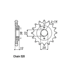 Piñón delantero JT 495.15