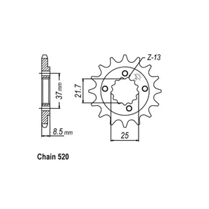 Piñón delantero JT 1309.15