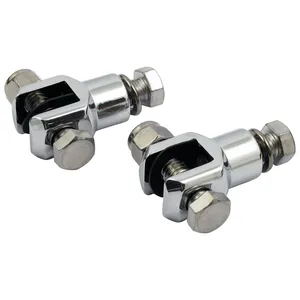 Conjunto de espárrago para estribera de pasajero. 3/8". Cromado