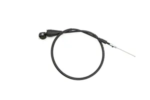 Cable de acelerador metálico con fundas protectoras y terminales de conexión