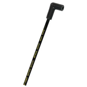 Juego de cables de bujía Accel de núcleo espiral Ferro de 8 mm. Negro