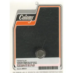 Colony, tapón de distribución/drenaje. Hexagonal estilo OEM. Parkerizado