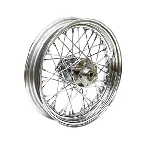 Rueda de doble brida 3.00 x 16 con 40 radios cromados