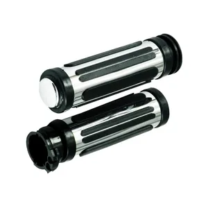 Par de puños Cushion Stripe con franjas para manillar de motocicleta
