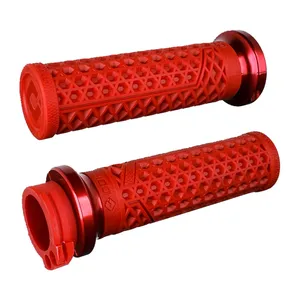 ODI, puños lock-on V-twin firma Vans, cable. Rojo oscuro