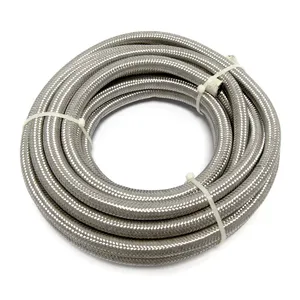 Manguera trenzada 3/8" (10mm). Acero inoxidable transparente