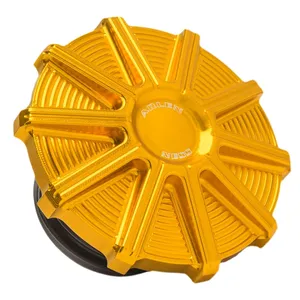 Arlen Ness, tapa de gasolina 10-Gauge. Dorado