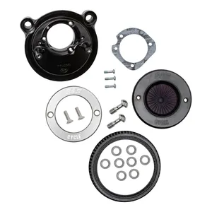S&S, kit de filtro de aire 'Air Stinger Stealth'. Anillo de adorno de aluminio