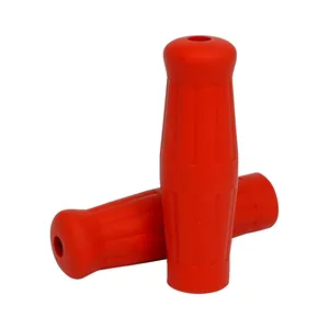 Empuñaduras estilo vintage de 7/8" rojas