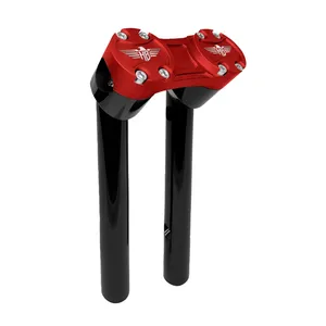 HeinzBikes, elevadores pullback Clubstyle 8". Negro/Rojo