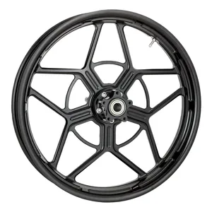 Arlen Ness, llanta Speed 5 19 x 3.25. Delantera. Negra
