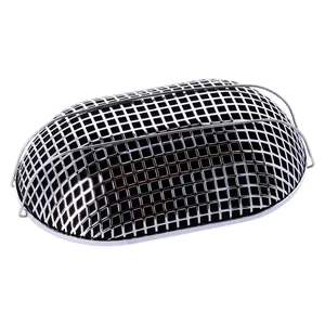 Filtro de aire estilo respiradero oval cromado para Harley-Davidson