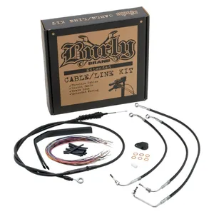 Kit de extensão de cabos/linhas Burly Bagger Bar 13". Preto