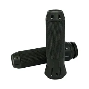 Cobra, empuñaduras de aluminio mecanizado. Negro