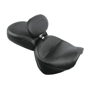 Sillín vintage touring de 2 plazas Mustang negro liso