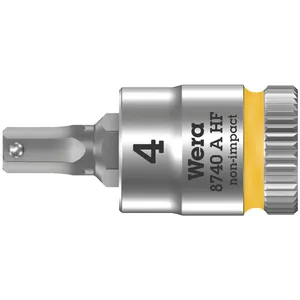 Punta de vaso hexagonal Wera Zyklop 1/4" con función de sujeción - Métrica