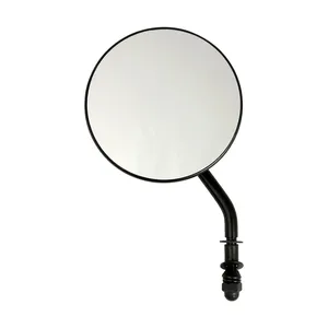 Espejo personalizado redondo de 4", izquierdo. Negro