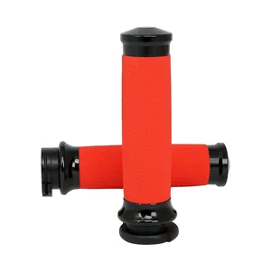 Empuñaduras Avon Custom Contour anodizadas en negro/naranja