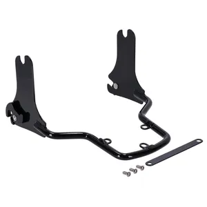 Kit de sissy bar de una pieza vertical. Negro brillante