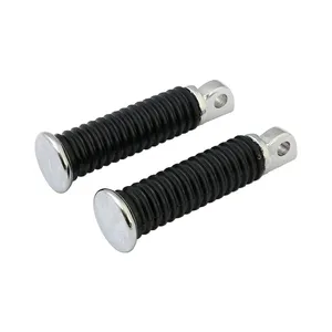 Juego de estriberas estilo OEM. Tapón final cromado