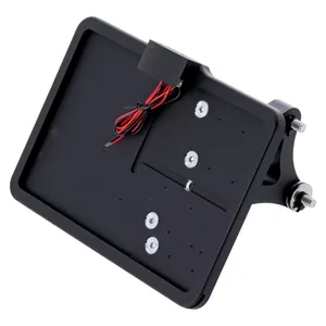 CPV, soporte para matrícula 'deslizante'. Montaje lateral, Negro