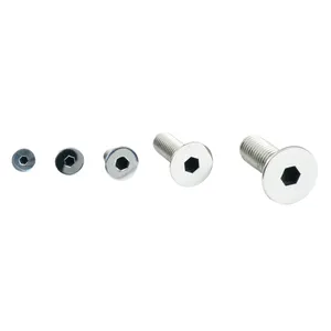 Perno allen de cabeza plana M10 x 30mm, acero inoxidable pulido