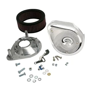S&S, conjunto de filtro de aire en forma de lágrima. Cromado